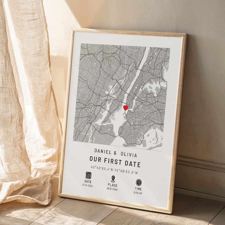 Personalised Valentine Gifts for Husband | Custom Map Prints