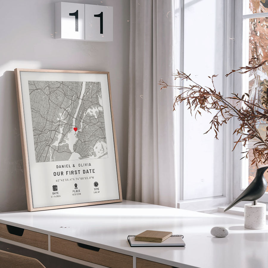 Personalised Valentine Gifts for Husband | Custom Map Prints
