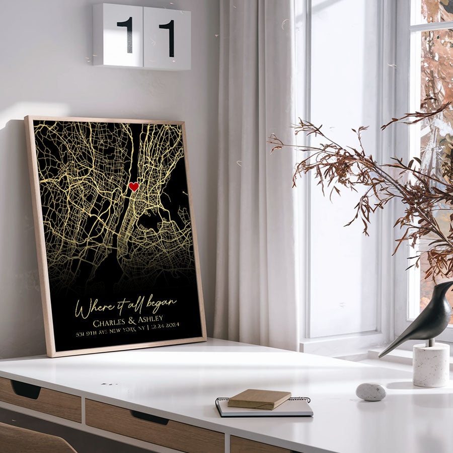 Personalised Valentine Gifts for Husband | Map Valentine's Day