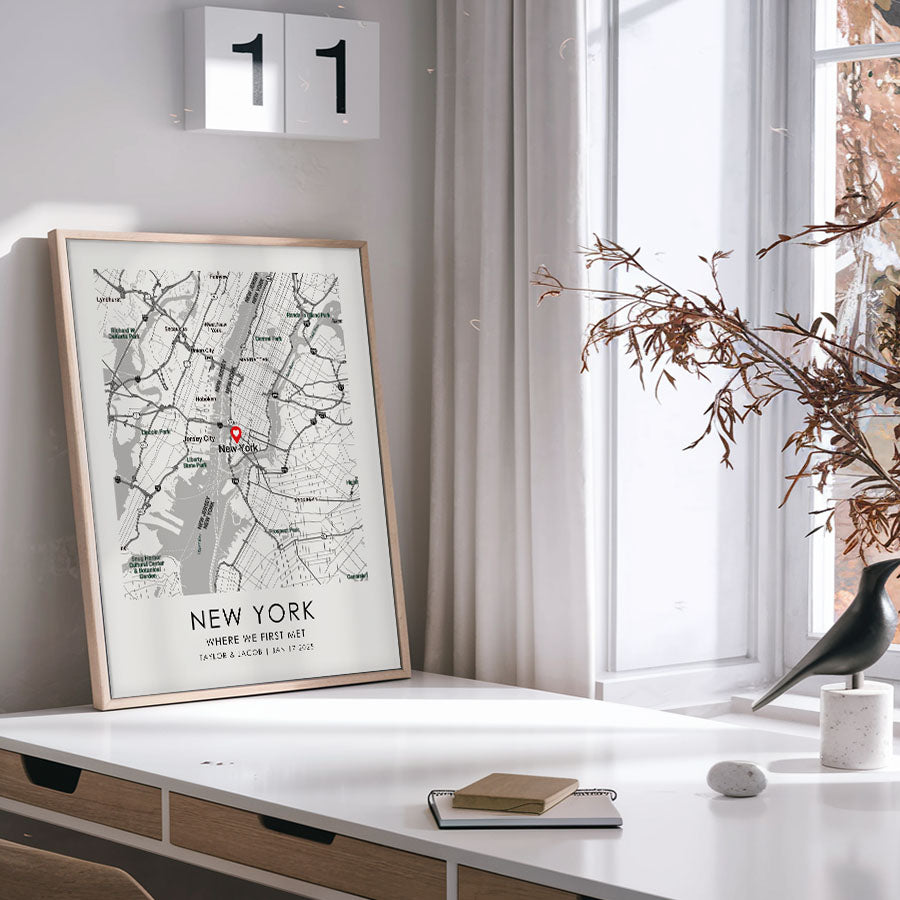 Personalised Valentine Gifts for Husband | Custom Map Print