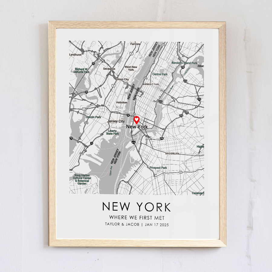Personalised Valentine Gifts for Husband | Custom Map Print