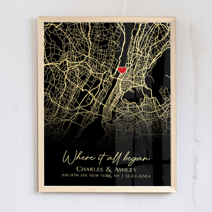 Personalised Valentine Gifts for Husband | Map Valentine's Day