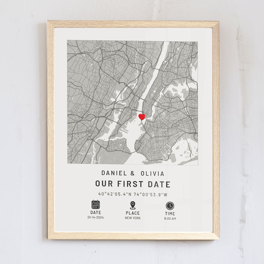 Personalised Valentine Gifts for Husband | Custom Map Prints
