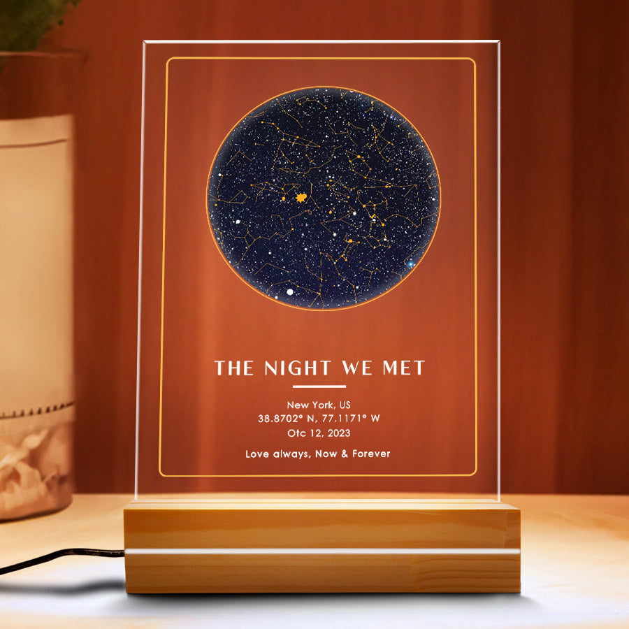 Personalised Valentine’s Gifts for Him | The Night We Met Star Map Plaque