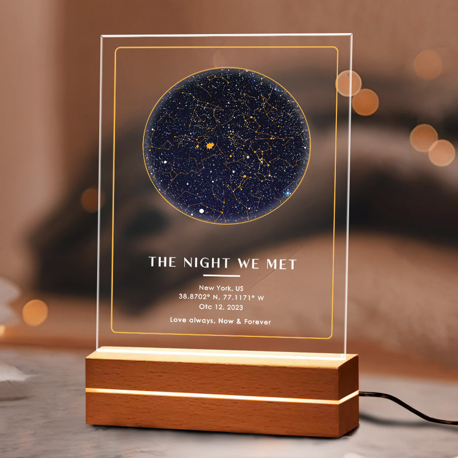 Personalised Valentine’s Gifts for Him | The Night We Met Star Map Plaque