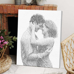 Personalised Valentines Gift for Boyfriend | Custom Song Lyrics on Canvas