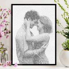 Personalised Valentines Gift for Boyfriend | Custom Song Lyrics on Canvas