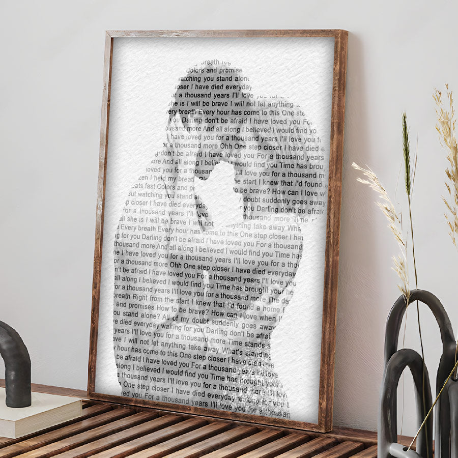 Personalised Valentines Gift for Boyfriend | Custom Song Lyrics on Canvas