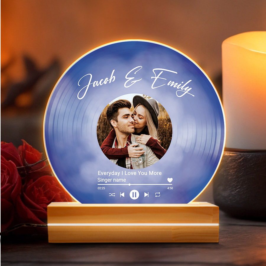 Personalised Valentines Gifts for Him | Vinyl Plaque