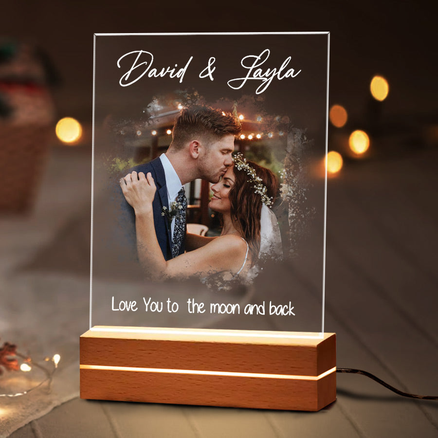 Personalised Valentines Gifts for Him | Custom Photo Night Light