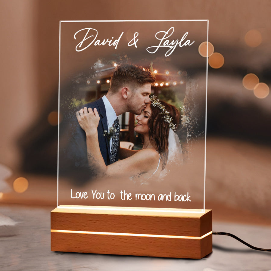 Personalised Valentines Gifts for Him | Custom Photo Night Light