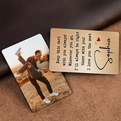 Personalised Valentines Gifts for Him | Custom Photo Wallet Insert Card