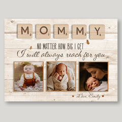 Personalized First Mothers Day Gift | Custom Photo Collage Mothers Day Gift Canvas