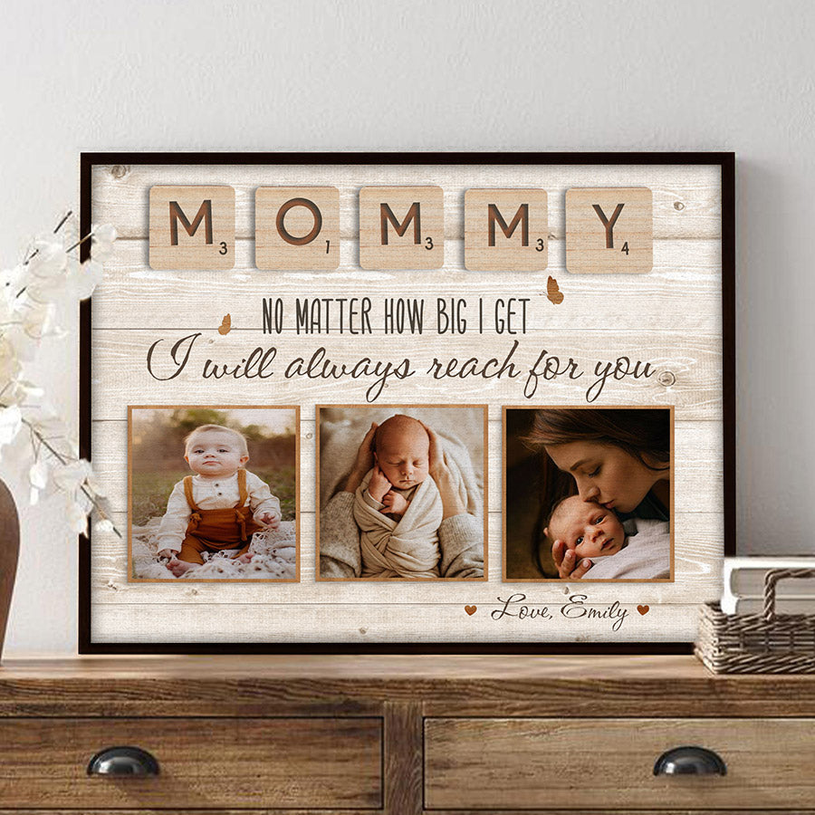 Personalized First Mothers Day Gift | Custom Photo Collage Mothers Day Gift Canvas