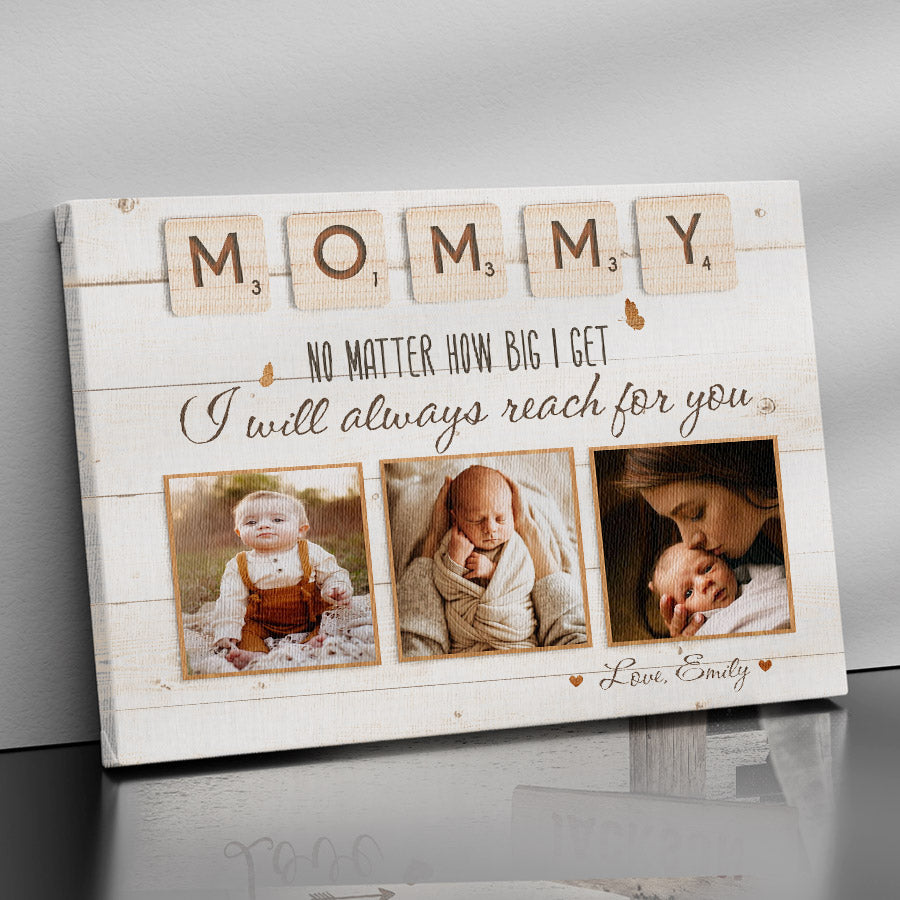 Personalized First Mothers Day Gift | Custom Photo Collage Mothers Day Gift Canvas