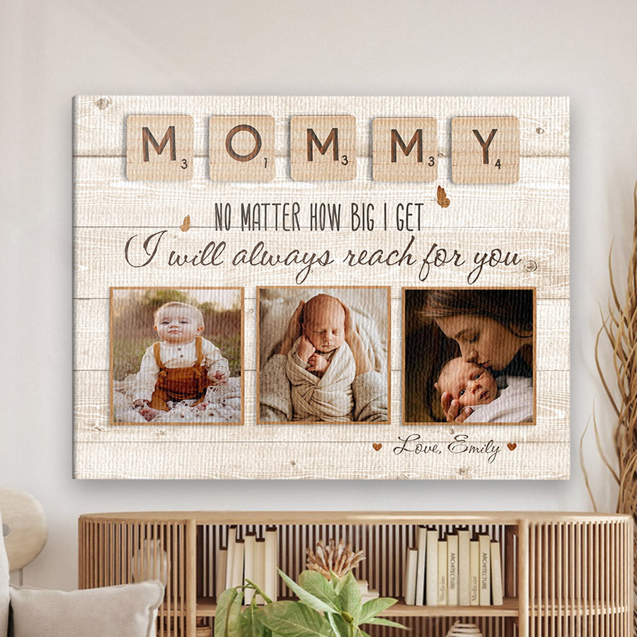 Personalized First Mothers Day Gift | Custom Photo Collage Mothers Day Gift Canvas