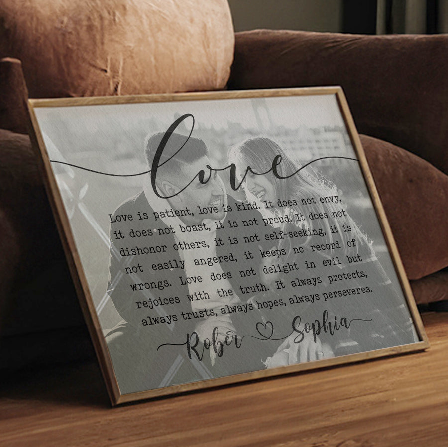 Personalized First Valentine Gift for Boyfriend | Custom Song Lyrics on Canvas