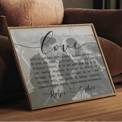 Personalized First Valentine Gift for Boyfriend | Custom Song Lyrics on Canvas