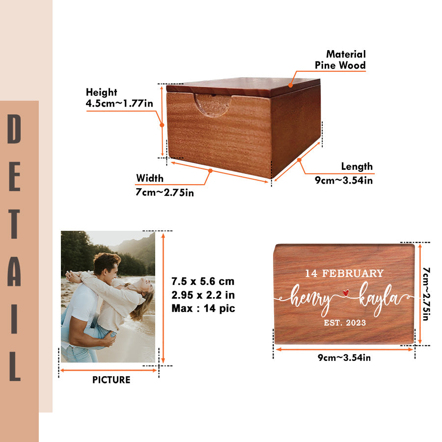 Personalized First Valentine Gift for Boyfriend | Photo Box Gift
