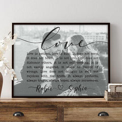 Personalized First Valentine Gift for Boyfriend | Custom Song Lyrics on Canvas