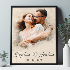 Personalized First Valentine’s Day Gift for Boyfriend | Canvas Photo Prints Custom