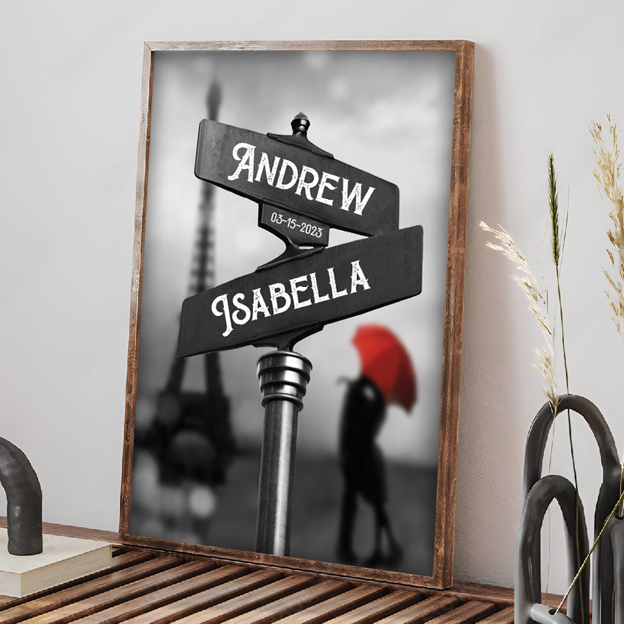 Personalized First Valentine’s Day Gift for Boyfriend | Custom Photo Canvas