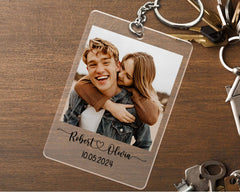 Personalized Gifts for Boyfriend Valentines | Custom Photo Acrylic Keychain