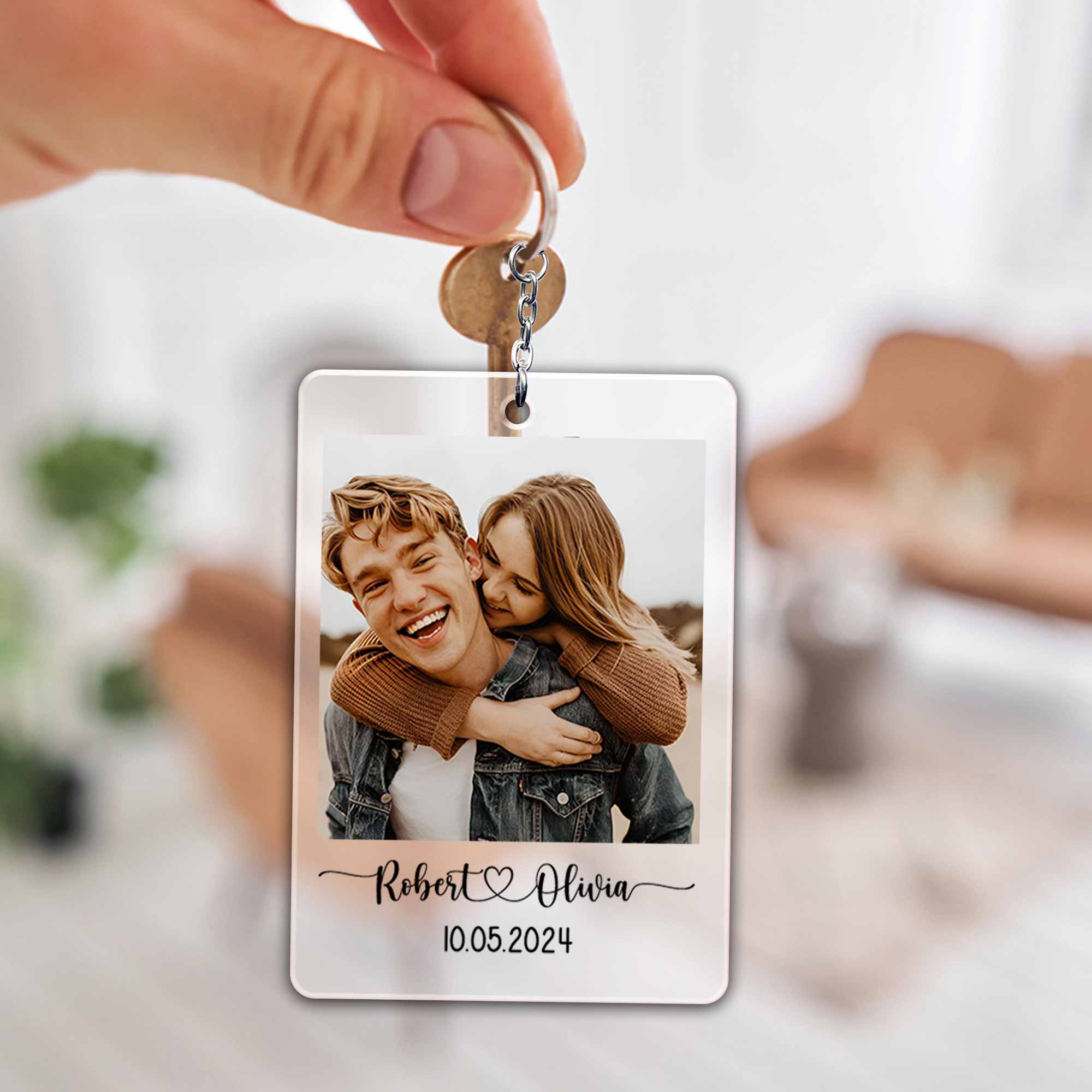 Personalized Gifts for Boyfriend Valentines | Custom Photo Acrylic Keychain