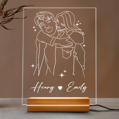 Personalized Gifts for Boyfriend Valentines |  Customized Photo Plaque Led Night Light