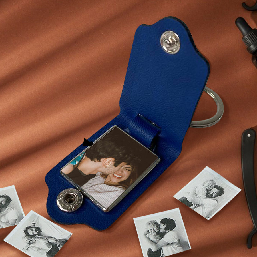 Personalized Gifts for Boyfriend Valentines | Custom Leather Keychain