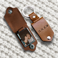 Personalized Gifts for Boyfriend Valentines | Custom Leather Keychain
