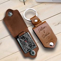 Personalized Valentine Gifts | Leather Keychain