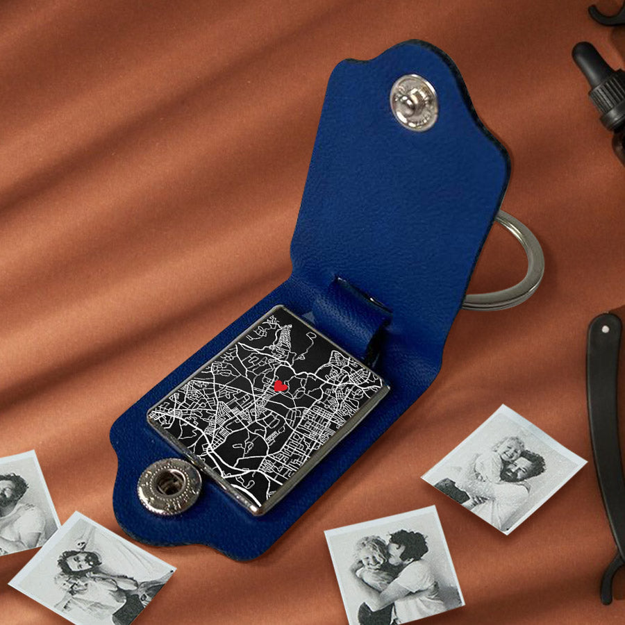 Personalized Valentine Gifts | Leather Keychain