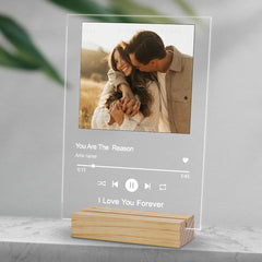 Personalized Mens Valentines Day Gifts | Custom Song Acrylic Plaque Led Night Light