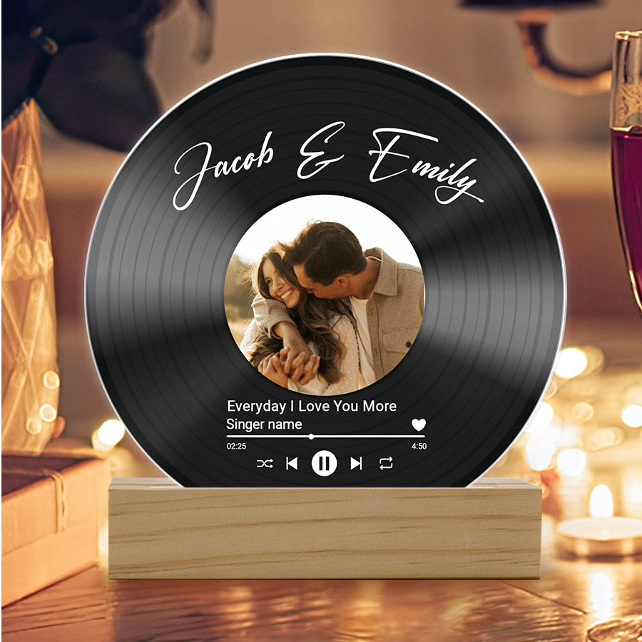Personalized Mens Valentines Day Gifts | Custom Vinyl Record Plaque