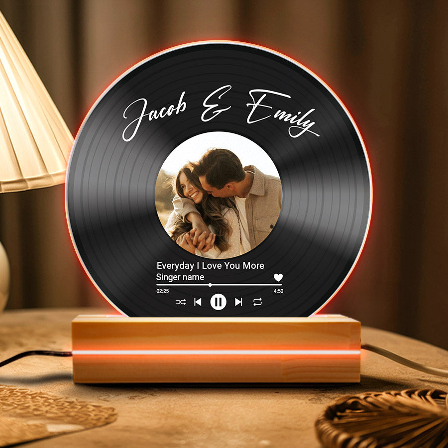 Personalized Mens Valentines Day Gifts | Custom Vinyl Record Plaque