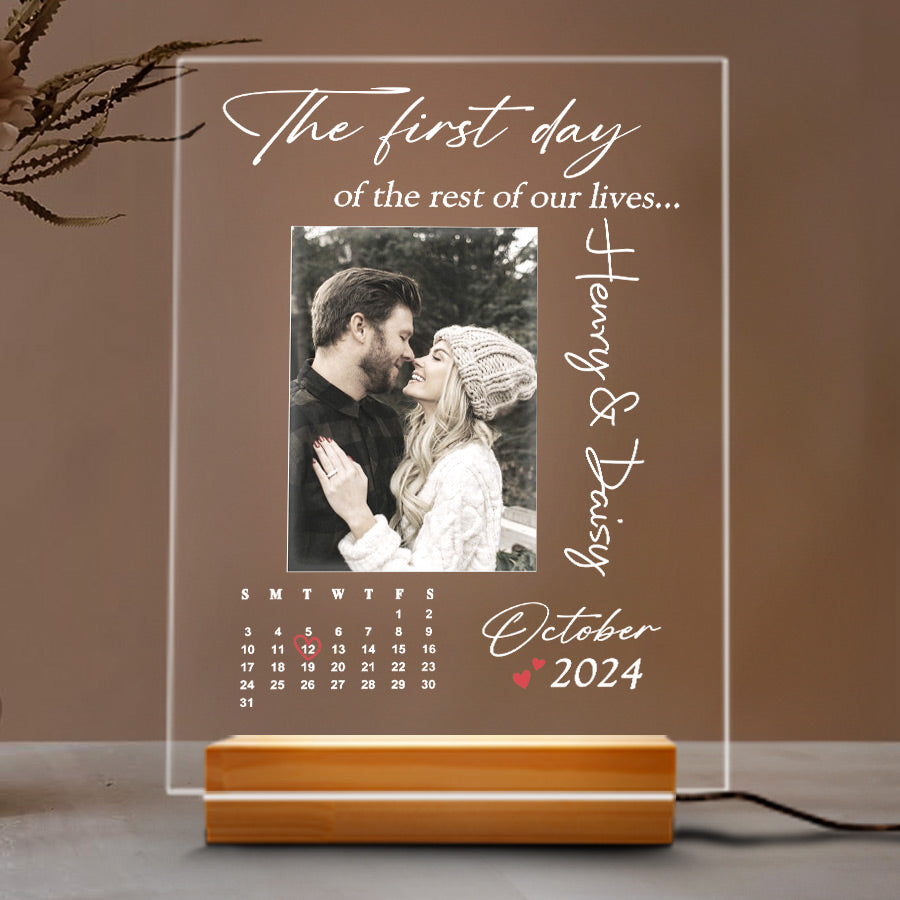 Personalized Mens Valentines Gifts | Custom Photo Led Night Light