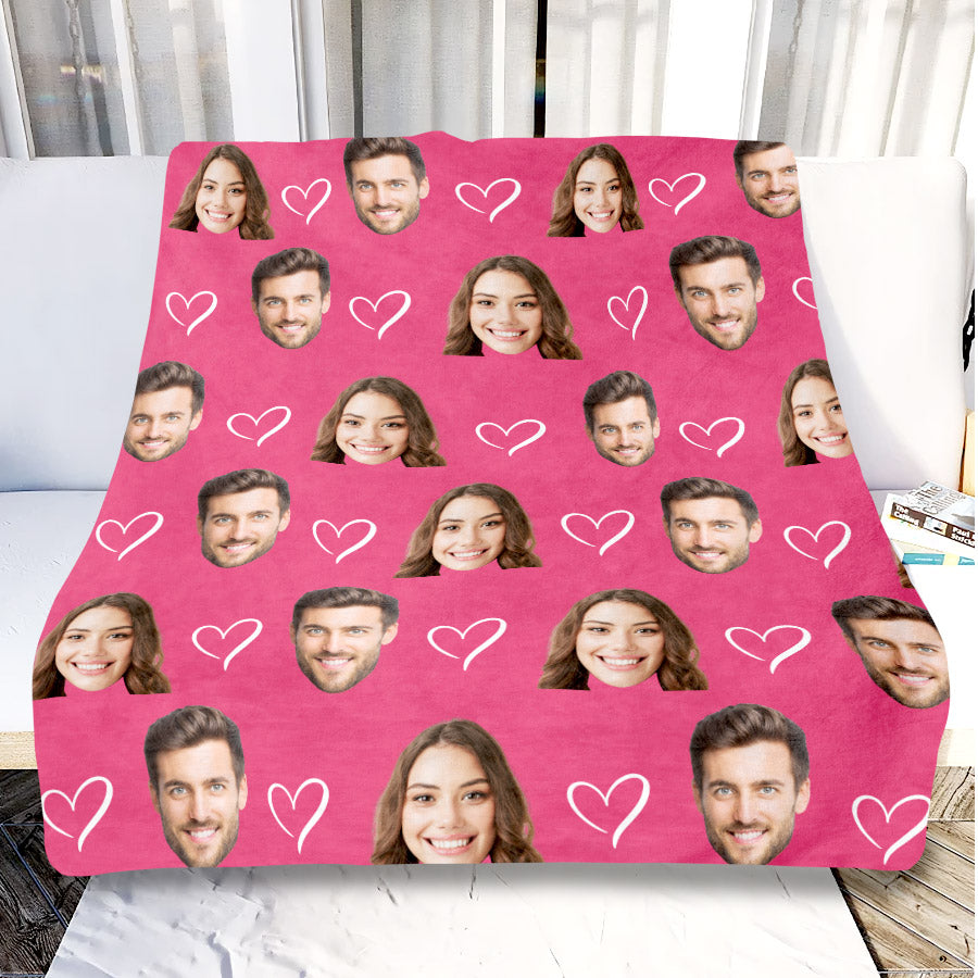 Personalized Valentine Gifts for Him | Custom Blanket with Pictures