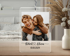 Personalized Valentine Gifts for Him | Custom Valentine Gifts | Acrylic Keychain Photo