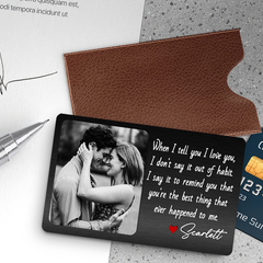 Personalized Valentine Gifts for Him | Custom Photo Wallet Card