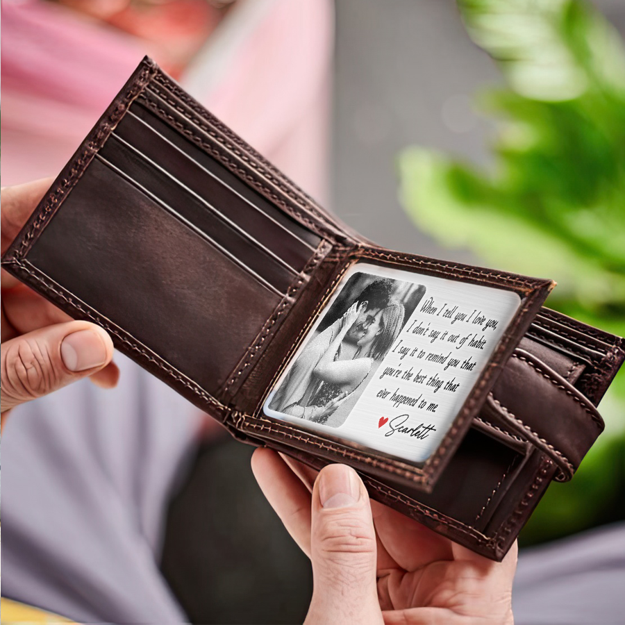 Personalized Valentine Gifts for Him | Custom Photo Wallet Card