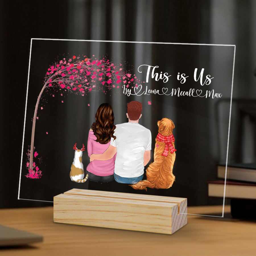 Personalized Valentine Gifts | Custom Acrylic Plaque Led Night Light