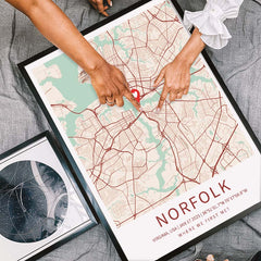 Personalized Valentine’s Day Gift for Husband | Map Valentine