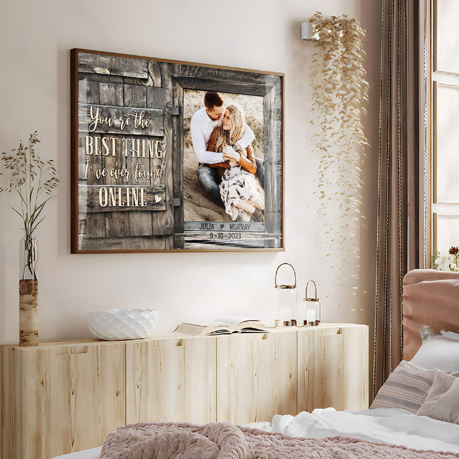 Personalized Valentine’s Day Gifts for Boyfriend | Custom Canvas Photo Print