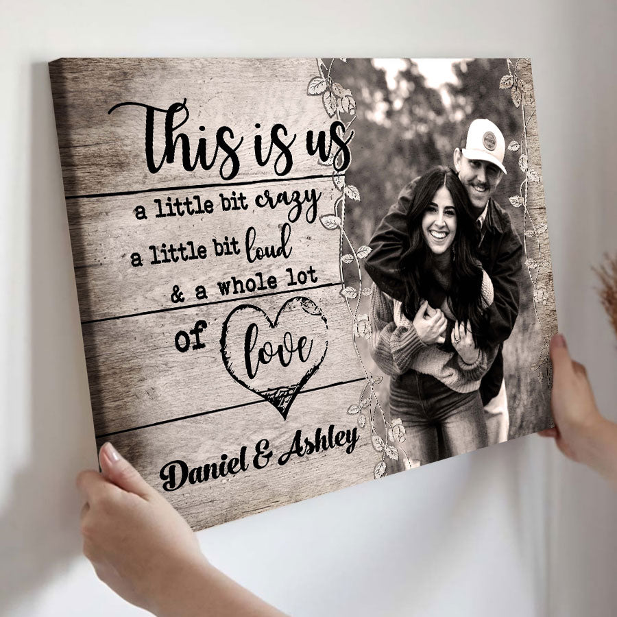 Personalized Valentine’s Day Gifts for Him | Custom Canvas Print