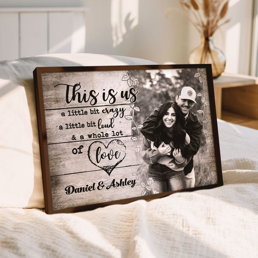 Personalized Valentine’s Day Gifts for Him | Custom Canvas Print