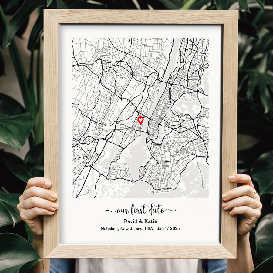 Personalized Valentine’s Day Gifts for Husband | Custom Map Prints
