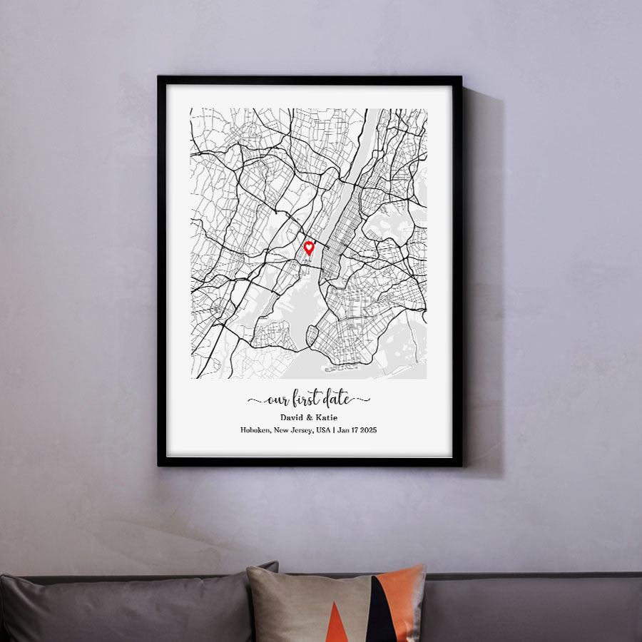 Personalized Valentine’s Day Gifts for Husband | Custom Map Prints