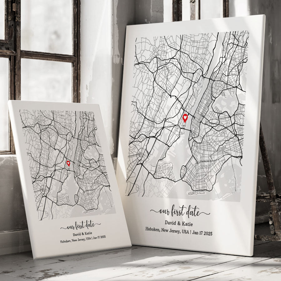 Personalized Valentine’s Day Gifts for Husband | Custom Map Prints