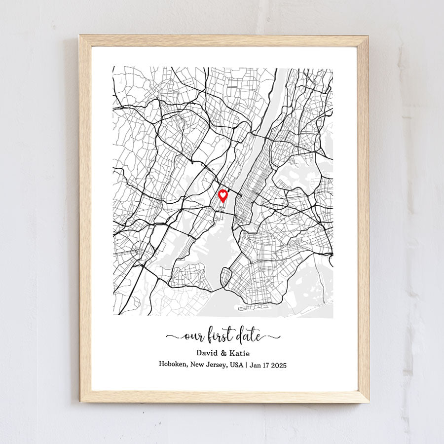 Personalized Valentine’s Day Gifts for Husband | Custom Map Prints
